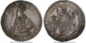 Gustav II Adolf Riksdaler 1632 AU58 NGC, KM147, Dav-4521. No shoulder bow variety. A compelling near-Mint State example of this popular Daler type, sh...