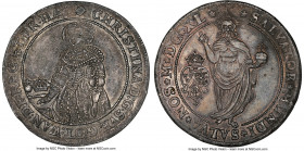Christina Riksdaler 1640 AU58 NGC, KM169, Dav-4523. "Reg" variety. Positioned as NGC's top pop, this near-Mint State offering showcases precisely rend...
