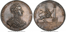 Pomerania - Swedish Occupation. Carl XII Medallic Taler 1709-JM AU Details (Obverse Scratched) NGC, Stetten mint, KM-XM2, Whiting-148. Scarce variety ...