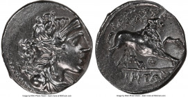 GAUL. Massalia. Ca. 2nd-1st centuries BC. AR drachm or tetrobol (16mm, 2.67 gm, 6h). NGC AU 4/5 - 4/5. Draped bust of Artemis right, seen from front, ...