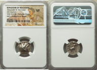 MACEDONIAN KINGDOM. Alexander III the Great (336-323 BC). AR drachm (17mm, 12h). NGC VF. Late lifetime-early posthumous issue of Colophon, ca. 323-319...
