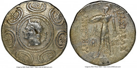 MACEDONIAN KINGDOM. Antigonus II Gonatas (277/6-239 BC). AR tetradrachm (31mm 17.01 gm, 11h). NGC Choice Fine 5/5 - 2/5, test punch. Pella, ca. 272-23...