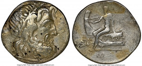 MACEDONIAN KINGDOM. Antigonus III Doson (229-221 BC). AR tetradrachm (33mm, 14.78 gm, 12h). NGC VF 4/5 - 4/5. Imitative issue of Amphipolis, ca. 227-2...