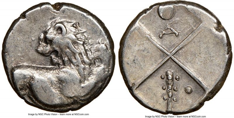 THRACE. Chersonesus. Ca. 4th century BC. AR hemidrachm (13mm). NGC XF. Persic st...