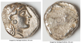 ATTICA. Athens. Ca. 393-294 BC. AR tetradrachm (22mm, 14.90 gm, 10h). VF, corrosion. Late mass coinage issue. Head of Athena with eye in true profile ...