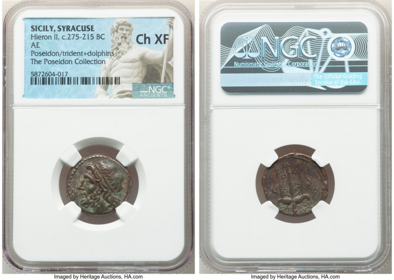 ANCIENT LOTS. Sicily. Syracuse. Hieron II (ca. 275-215 BC). Lot of three (3) AE ...