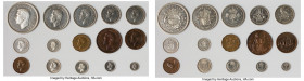 George VI 15-Piece Uncertified Proof Set 1937, KM-PS21. Including Farthing through Crown. Includes the original gold embossed red leather presentation...