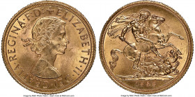 Elizabeth II gold Sovereign 1958 MS65 NGC, KM908. AGW 0.2355 oz. 

HID09801242017

© 2022 Heritage Auctions | All Rights Reserved