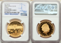 Elizabeth II gold Proof "City View - London" 100 Pounds (1 oz) 2022 PR70 Ultra Cameo NGC, KM-Unl. Mintage: 310. City Views series - London. First Rele...