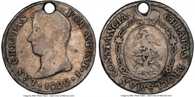 Augustin I Iturbide silver "Chiapas" Proclamation Medal 1822 Fine Details (Holed) NGC, Grove-23a, Fonrobert-6925. 20mm. POR AGUST I 1822 LAS CHIAPAS B...
