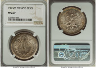 Estados Unidos Peso 1945-M MS67 NGC, Mexico City mint, KM455. Top shelf quality with seafoam and orange mist toning. 

HID09801242017

© 2022 Heritage...