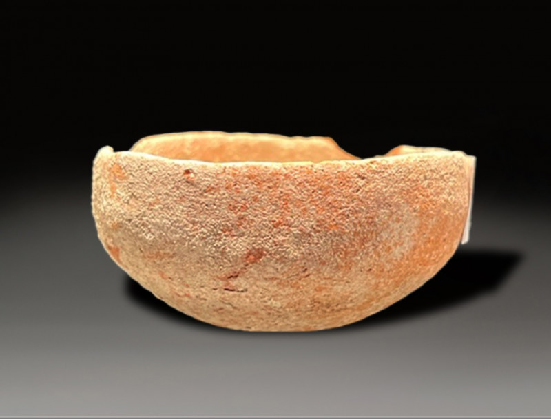 ceramic red slip medicine bowl, canaanite iron age period circa 1200 - 800 BC, t...
