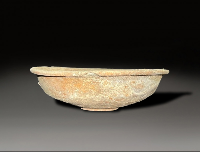 Ceramic wide deep dish bull late bronze age circa 1550 BC – 1200 BC time of mose...