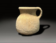 Ceramic jug with handle iron age period circa 1200 – 800 BC
Height: 12.5 cm
