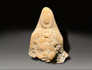 ceramic head of hapokrates, hellenistic ca 300 - 100 BC
Height: 5.2 cm