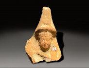 ceramic head of a female, greek ca 300 - 100 BC
Height: 8.3 cm