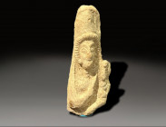 ceramic figurine of a female, carrying her infant chlid, near east ca 1000 BC
Height: 9.9 cm