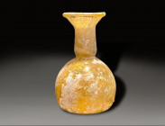 glass amber perfume flask, roman period circa 100 - 400 AD
Height: 8.8 cm