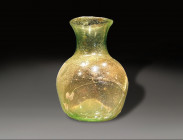 glass tubular flask, for medicinal aplications, roman period circa 100 - 400 AD
Height: 6 cm