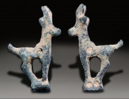 Ancient Bronz Figurine, Holy Land Ancient , 100 A.D. - 800 A.D.
Height: 3.1 cm