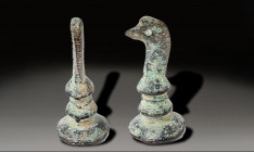 Ancient Bronz Figurine, Holy Land Ancient , 100 A.D. - 800 A.D.
Height: 3.5 cm