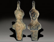 Ancient Bronz Figurine, Holy Land Ancient , 100 A.D. - 800 A.D.
Height: 6 cm