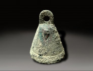 bronze roman bell, roman period circa 100 - 400 AD
Height: 7.3 cm