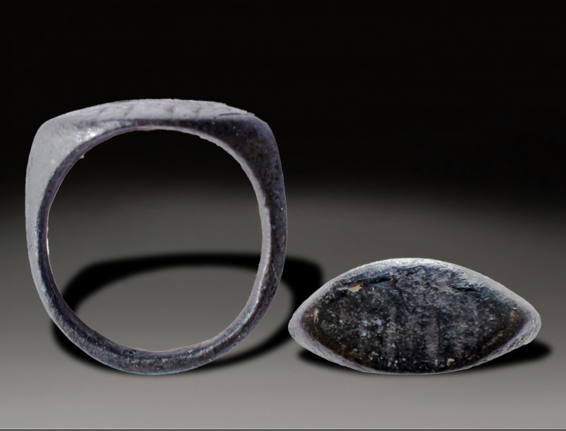 Ancient Ring, Holy Land Ancient, 100A.D.- 800 A.D.
Weight: 2.2 grams / Height: ...