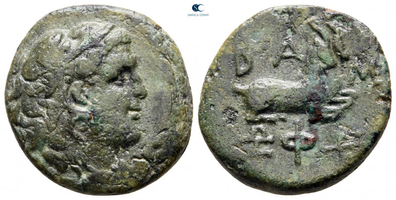 Kings of Macedon. Pella or Amphipolis. Philip V 221-179 BC. 
Bronze Æ

22 mm,...