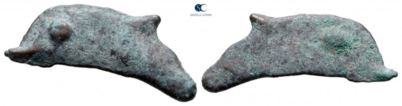 Scythia. Olbia circa 437-410 BC. 
Cast dolphin Æ

23 mm, 1,26 g



very f...