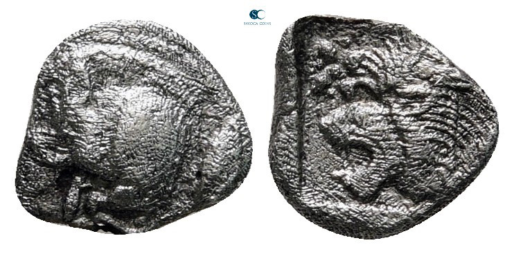 Mysia. Kyzikos circa 525-475 BC. 
Hemiobol AR

7 mm, 0,33 g



very fine