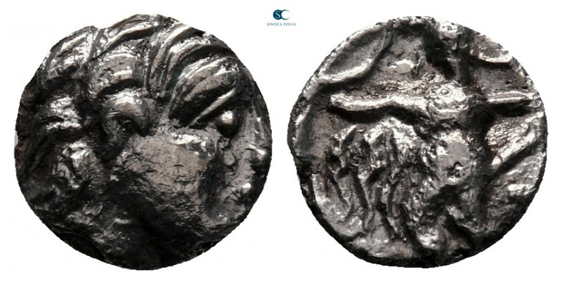 Phoenicia. Sidon. Time of Baalshallim I-Ba’ana 425-402 BC. 
1/16 Shekel AR

9...