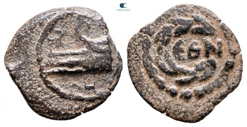 Judaea. Jerusalem. Herodians. Herod II Archelaos 4 BC-AD 6. 
Half Prutah Æ

1...