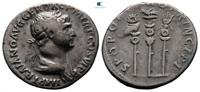 Trajan AD 98-117. Rome
Denarius AR

20 mm, 3,42 g



very fine