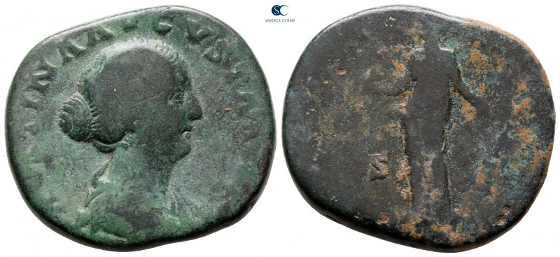 Faustina II AD 147-175. Rome
Sestertius Æ

31 mm, 19,20 g



fine