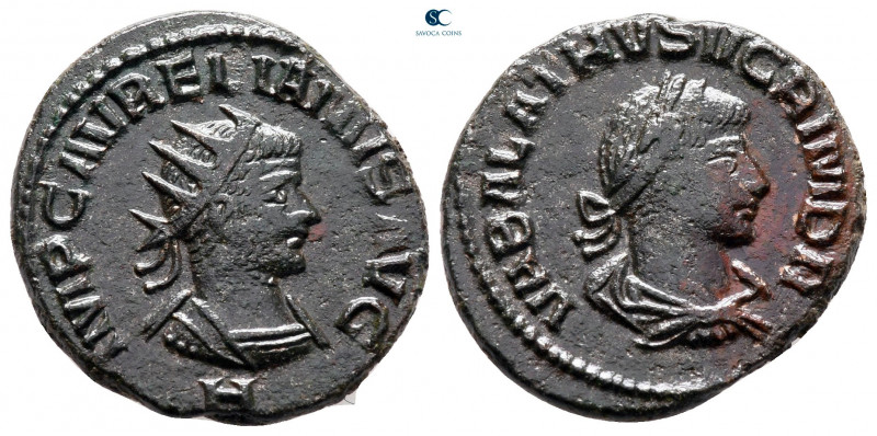 Aurelian and Vabalathus AD 270-275. Antioch
Antoninianus Æ

21 mm, 4,17 g

...