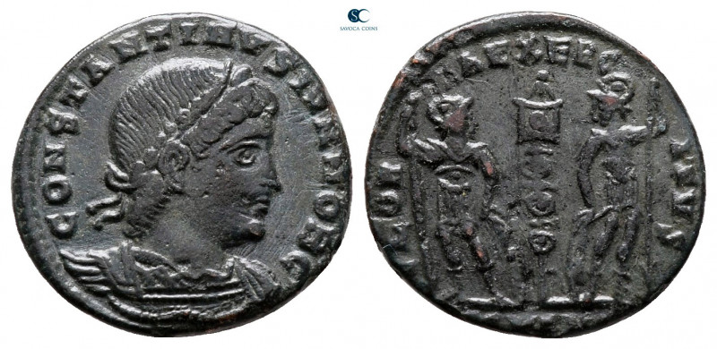 Constantine II, as Caesar AD 317-337. Antioch
Follis Æ

15 mm, 1,56 g



...