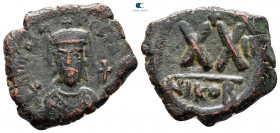 Phocas AD 602-610. Nikomedia. Half Follis or 20 Nummi Æ
