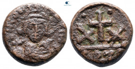 Heraclius AD 610-641. Catania. Half Follis or 20 Nummi Æ