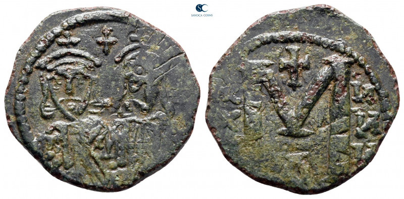 Nicephorus I, with Stauracius AD 802-811. Constantinople
Follis or 40 Nummi Æ
...