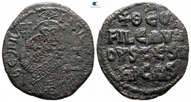 Theophilus AD 829-842. Constantinople
Follis Æ

27 mm, 6,65 g



fine