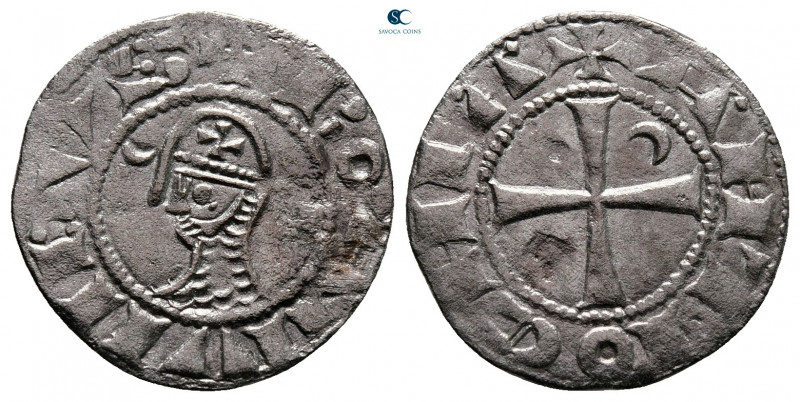 Principality of Antioch. Antioch. Bohemond III AD 1163-1201. 
Denier AR

17 m...