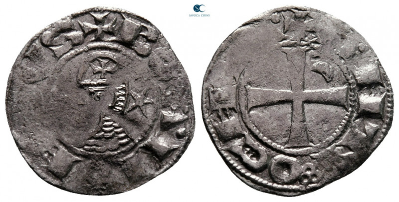 Principality of Antioch. Antioch. Bohemond III AD 1163-1201. 
Denier AR

18 m...