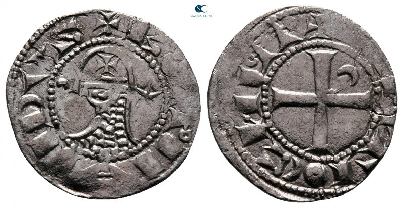 Principality of Antioch. Antioch. Bohemond III AD 1163-1201. 
Denier AR

18 m...