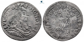 France. Monaco. Louis I AD 1662-1701. 1/12 Ecu AR