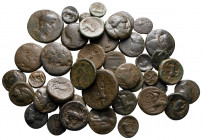 Lot of ca. 43 greek bronze coins / SOLD AS SEEN, NO RETURN!nearly very fine