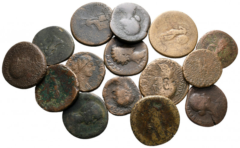 Lot of ca. 15 roman bronze coins / SOLD AS SEEN, NO RETURN!

fine