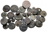 Lot of ca. 30 ancient bronze coins / SOLD AS SEEN, NO RETURN!nearly very fine