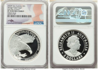 Elizabeth II silver Proof Piefort "Wedge-Tailed Eagle" 2 Dollars (2 oz) 2020-P PR70 Ultra Cameo NGC, Perth mint, KM-Unl. Mintage: 1500. First Day of I...