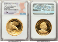 Elizabeth II gold Proof "High Relief Wedge-Tailed Eagle" 200 Dollars (2 oz) 2020-P PR70 Ultra Cameo NGC, Perth mint, KM-Unl. Mintage: 200. First Day o...